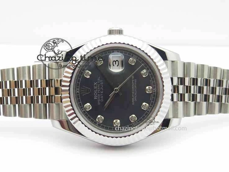 0129 Trendy DateJust II 41mm BP Maker Best Edition Black MOP Diamonds Dial On New Version Jubilee Bracelet A 3622